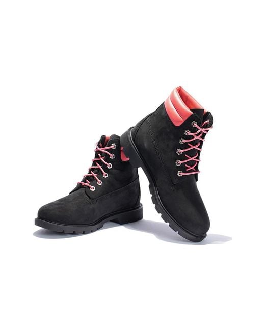 Timberland Black (Wmns) Linden Woods 6 Inch Waterproof Boots Nubuck With'