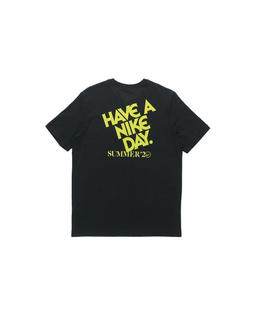 Nike Black Have A Day Summer2 Smiling Face Printing Short Sleeve for men