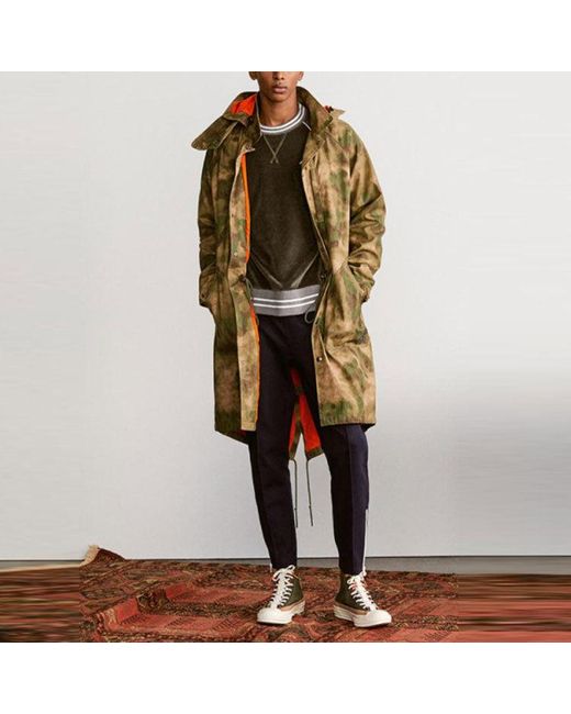 Converse Green X Todd Snyder Trench Coat 'Camo' for men