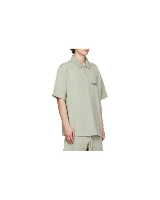 Fear Of God Green Fw21 Ssense Polo Shirt 'Concrete' for men