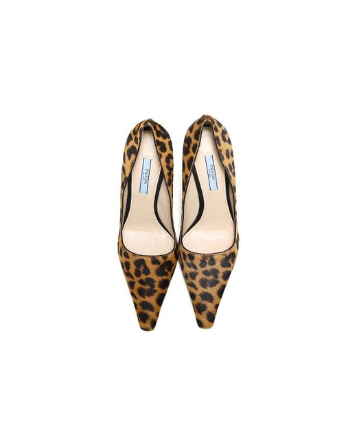 Prada Natural (Wmns) Satin Pumps 'Leopard'