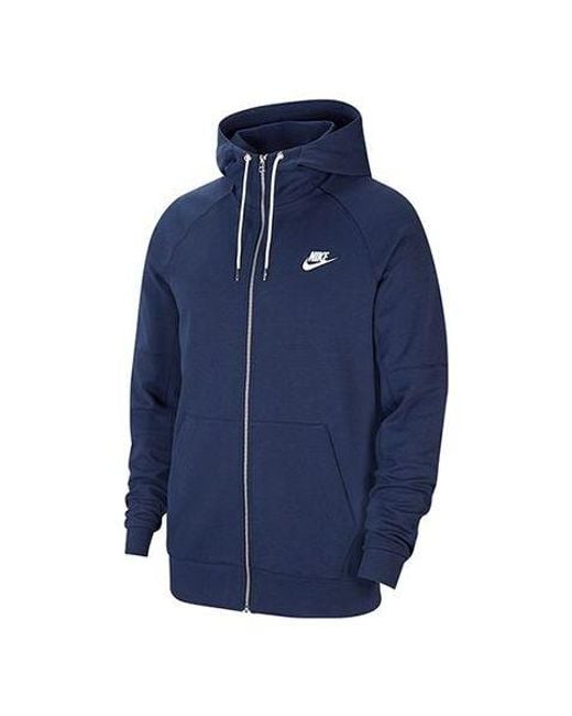 Nike Blue Sports Cozy Full-Zip Hooded Jacket for men