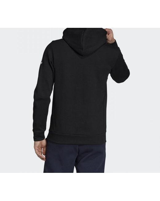 Adidas Black Mh Plain Fz Hooded Jacket for men