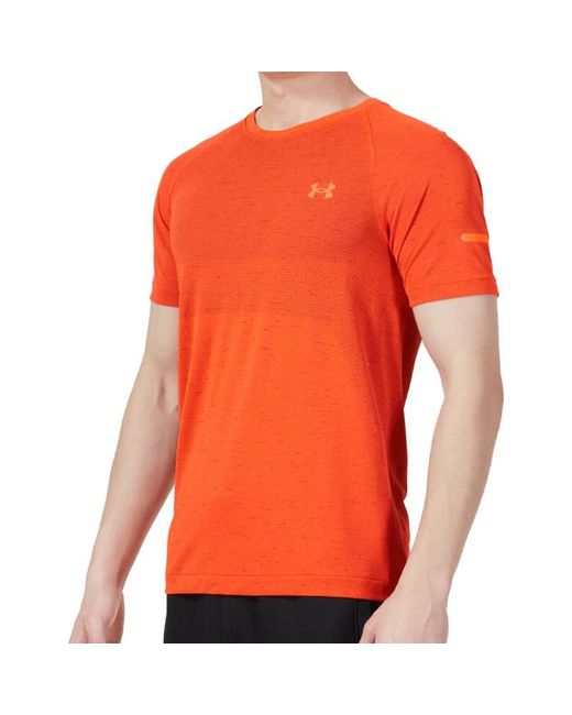 Under Armour Orange Vanish Seamless Running T-Shirt for men