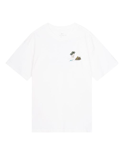 Nike White Sb Back Skateboard Round Neck Short Sleeve for men