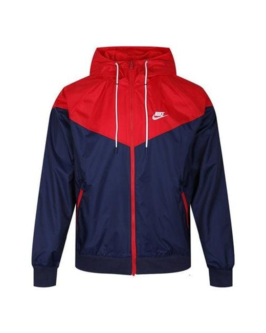 Nike Blue Sportswear Windrunner Casual Hooded Jacket for men