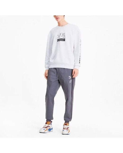 PUMA White X Tyakasha Crewneck Hoody for men