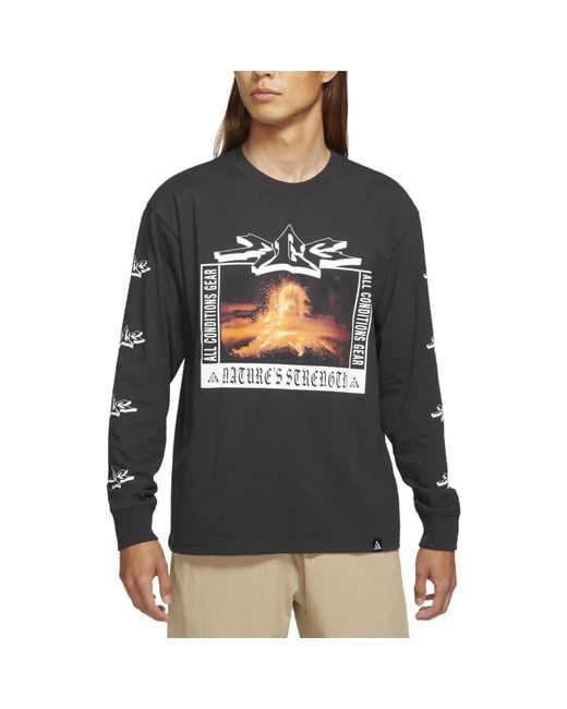 Nike Black Acg Long-Sleeve Volcano Tee Volcano' for men