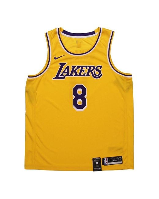 Nike Yellow Sw Fan Edition Lakers Kobe No. 8 Season Team Limited Nba Jersey Basketball Jersey/Vest for men