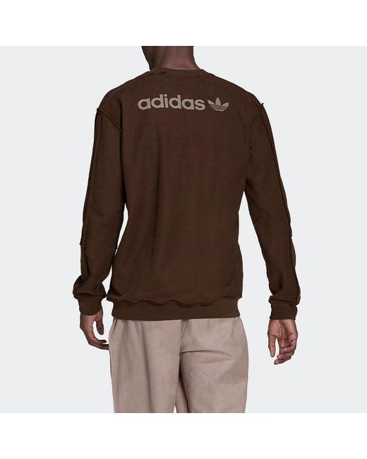 Adidas Brown Originals Sports Round Neck Pullover for men