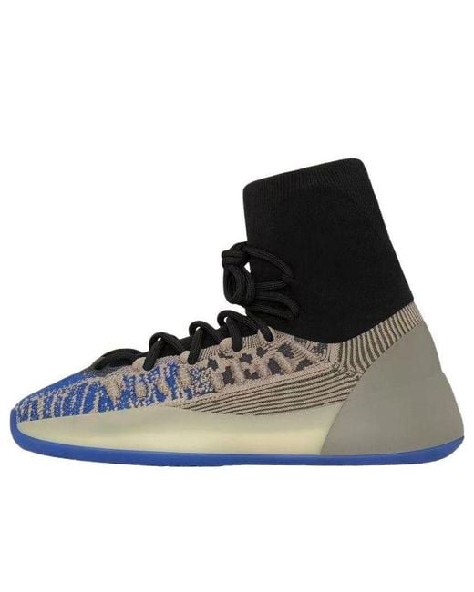 Adidas Black Yeezy Bsktbl Knit Lace Up Sneakers for men