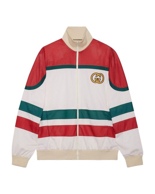 Gucci Red Interlock Gg Track Jacket for men