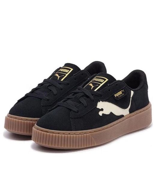 PUMA Blue (Wmns) Suede Platform Cutout