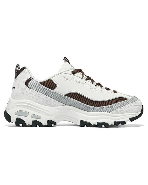 Skechers White (Wmns) D'Lites 1.0 Shoes