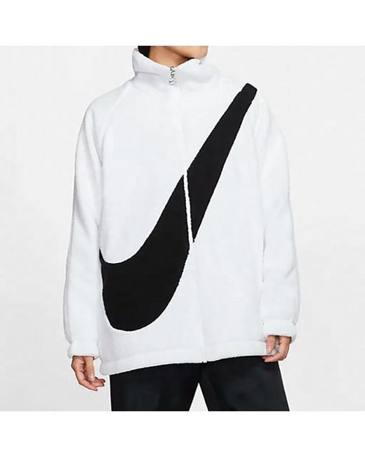 Nike White (Wmns) Big Swoosh Reversible Fur Jacket