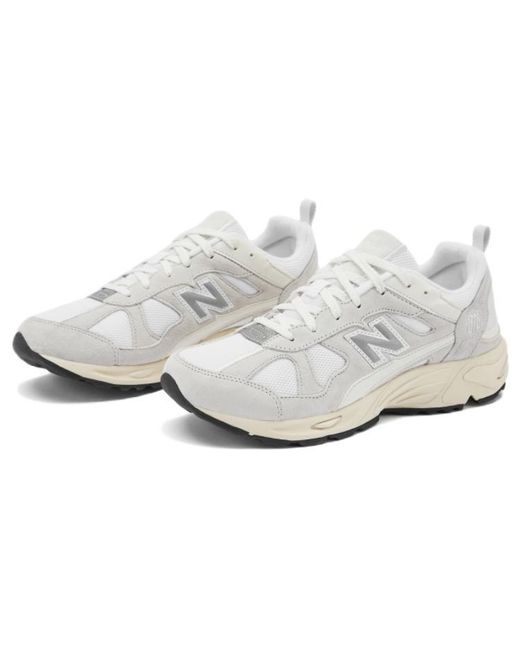 New Balance White 878 Series Low Top Athleisure Casual Sports Shoes for men