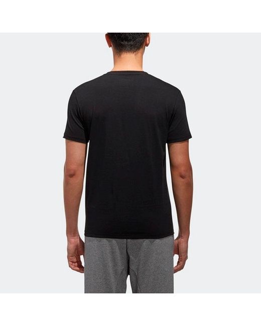 Adidas Black Neo M Sw Tee 5 Reflective Printing Round Neck Short Sleeve for men