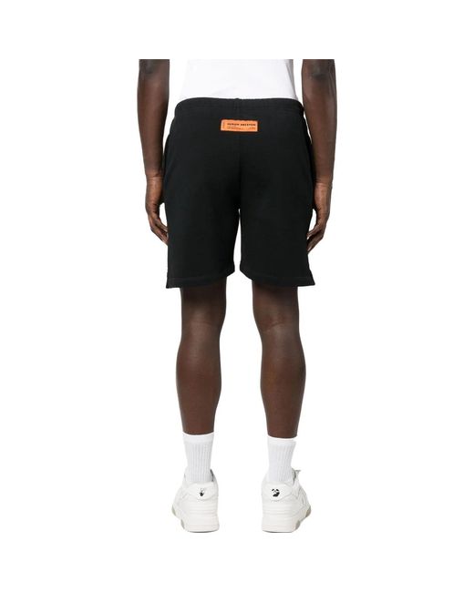 Heron Preston Black Racing Shorts for men