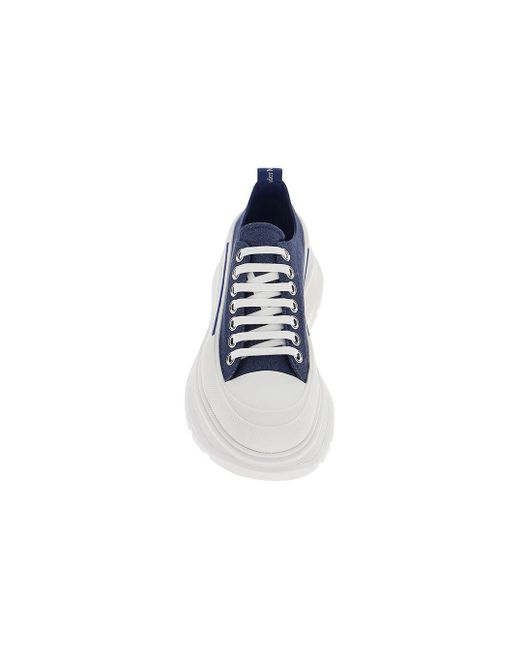 McQueen Blue (Wmns) Tread Slick Lace Up Sneakers Denim'