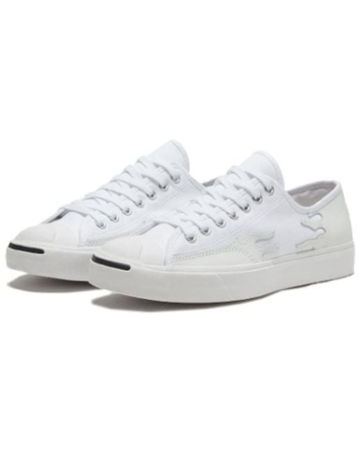 Converse White Jack Purcell Flames' Low Top for men