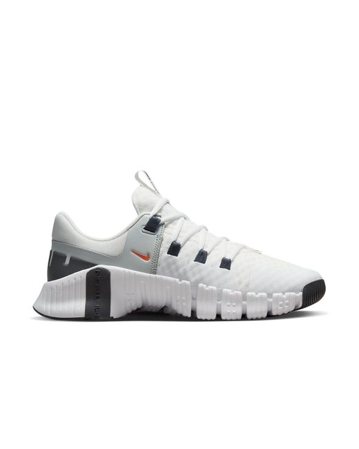 Nike White Free Metcon 5 Bright Mandarin' for men