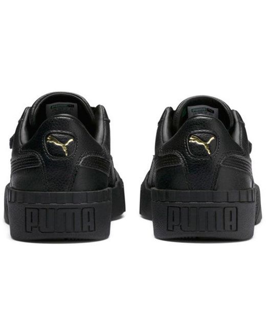 PUMA Black (Wmns) Cali Thick Sole Low Tops Casual Skateboarding Shoes