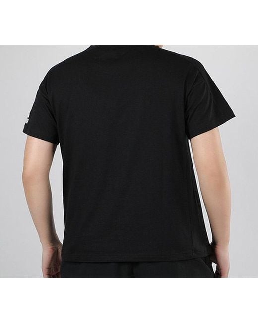 Adidas Black Alphabet Logo Casual Sports Round Neck Short Sleeve for men