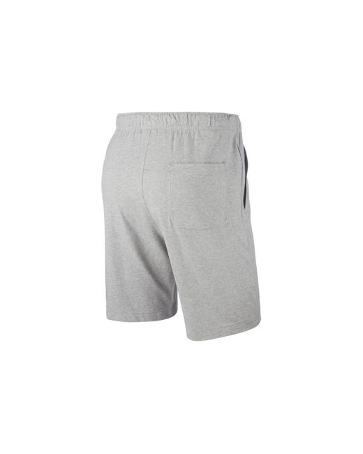 Nike Gray Sportswear Club Solid Color Cotton Casual Shorts Light for men