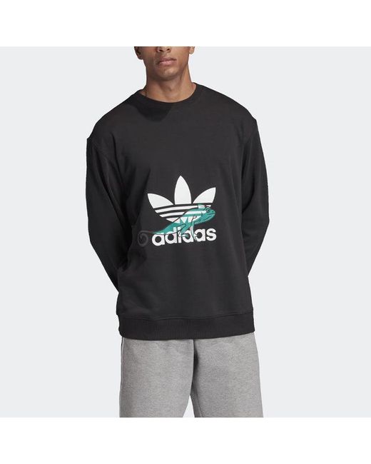 Adidas Black Originals Sweatshirt Print for men