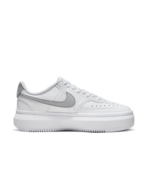 Nike White Court Vision Alta Leather Shoes