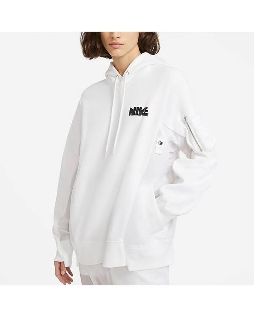 Nike White X Sacai Hoodie for men