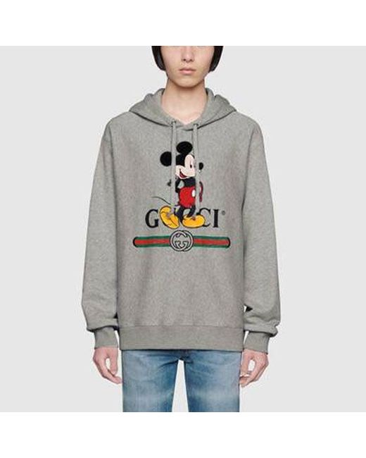 Gucci Gray Guccl X Disney Mickey Mouse Printed Loose For for men