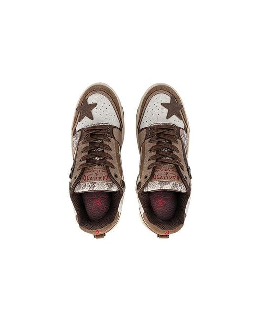 KAALIXTO Brown Skateboarding Retro Low 'Vintage' for men