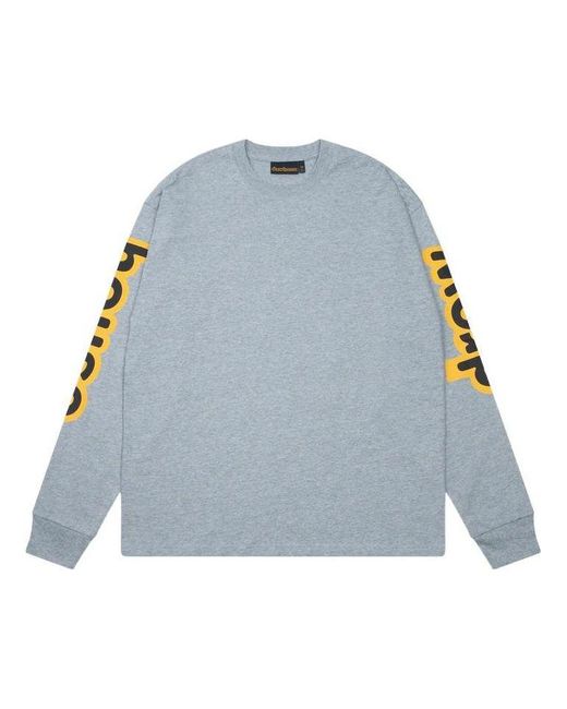 Drew House Blue Long Sleeve Hug T-Shirt 'Heather' for men
