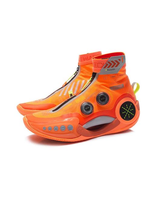 Li-ning Orange Way Of Wade 9 Infinity 'Caution' for men