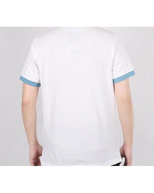 Nike White Colorblock Lapel Short Sleeve Polo Shirt for men