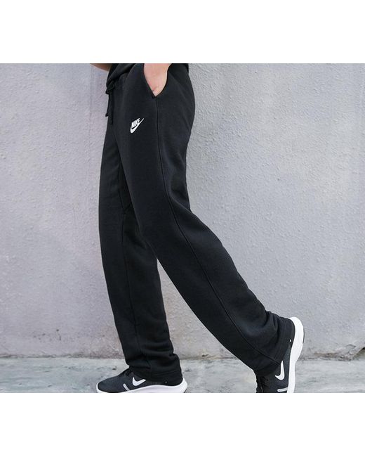 Nike Gray Sportswear Club Athleisure Casual Sports Drawstring Long Pants for men