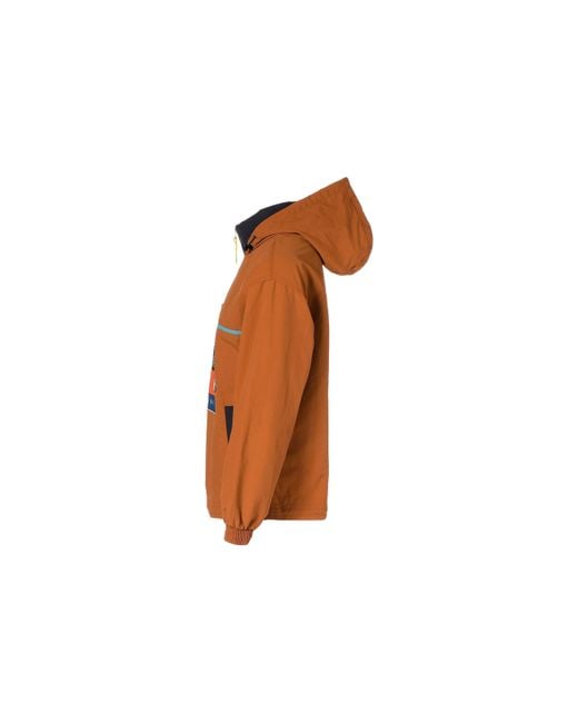 PUMA Orange X Butter Goods Lightweight Pop Over Top Half Zip Hoodie for men