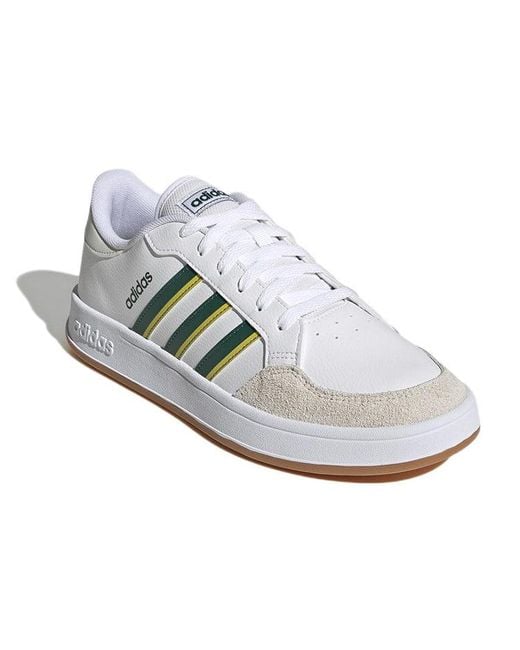 Adidas White Breaknet Court Lifestyle Shoes 'Collegiate Impact' for men