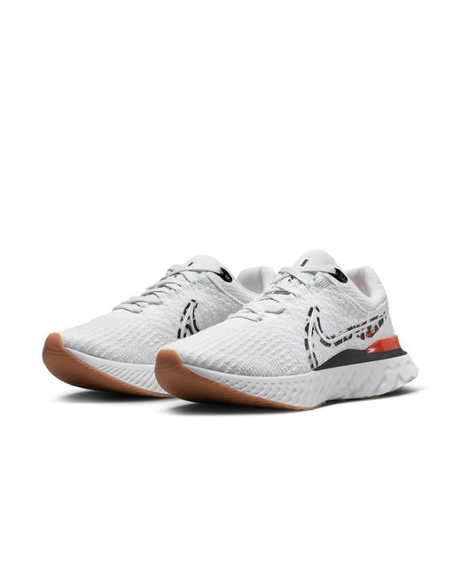 Nike White (Wmns) React Infinity Run Flyknit 3 'Leopard'