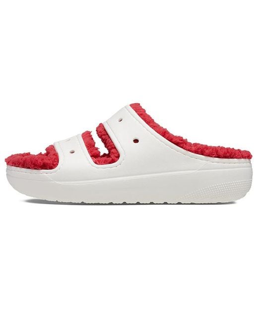 CROCSTM Pink (Wmns) Classic Cozzzy Holiday Sweater Sandal