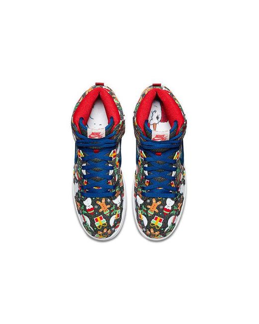 Nike Blue X Concepts Sb Dunk Pro High 'Ugly Christmas Sweater' 2017 for men