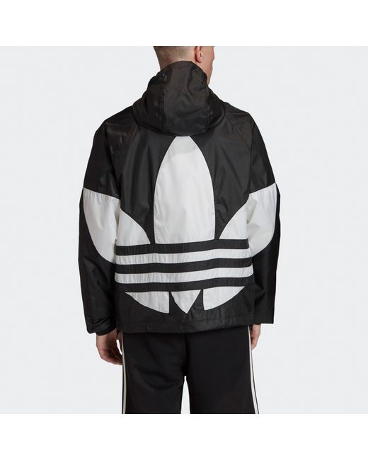 Adidas Black Originals Big Trefoil Windbreaker for men