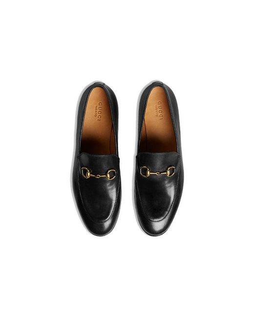 Gucci Black (Wmns) Jordaan Leather Loafers