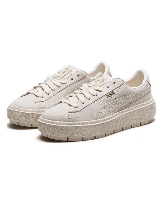 PUMA White (Wmns) Suede Platform Trace Animal Y'