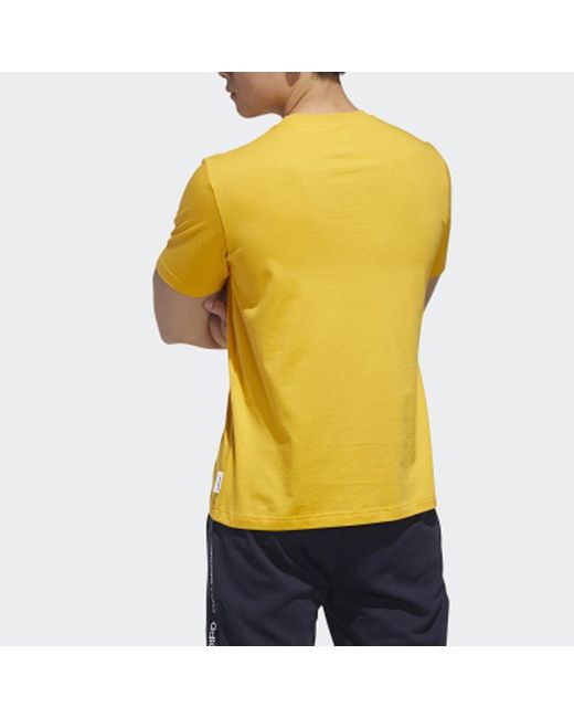 Adidas Yellow Neo Sports Short Sleeve for men