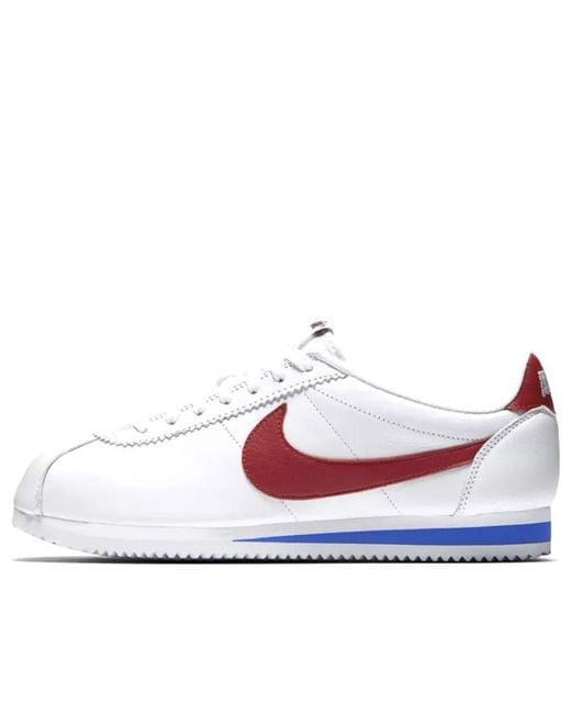 Nike White Classic Cortez Leather Qs 'Nai-Ke' for men