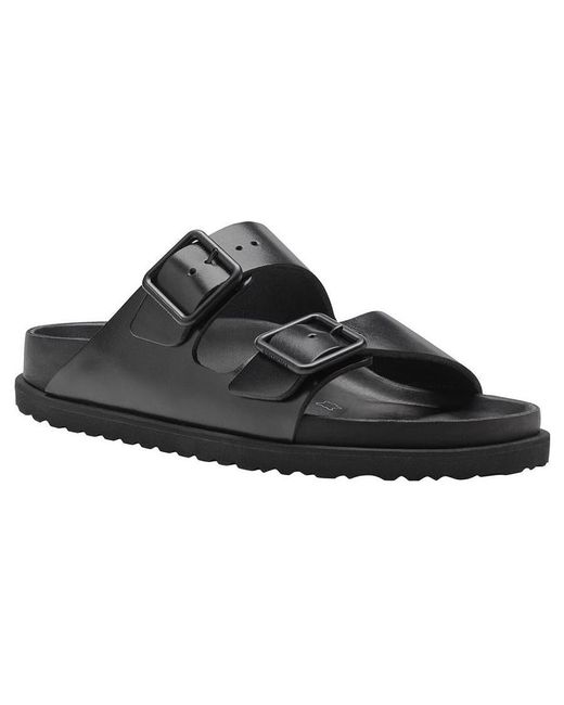 Birkenstock Black Arizona Double-buckle Slip-on Leather Sandals for men