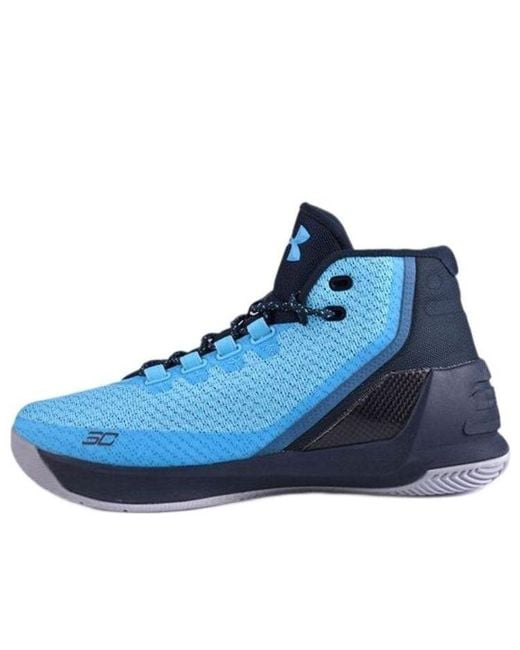 Under Armour Blue Curry 3 Mid 'Peacock' for men