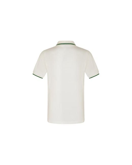 Gucci White Web Logo Cotton Polo for men
